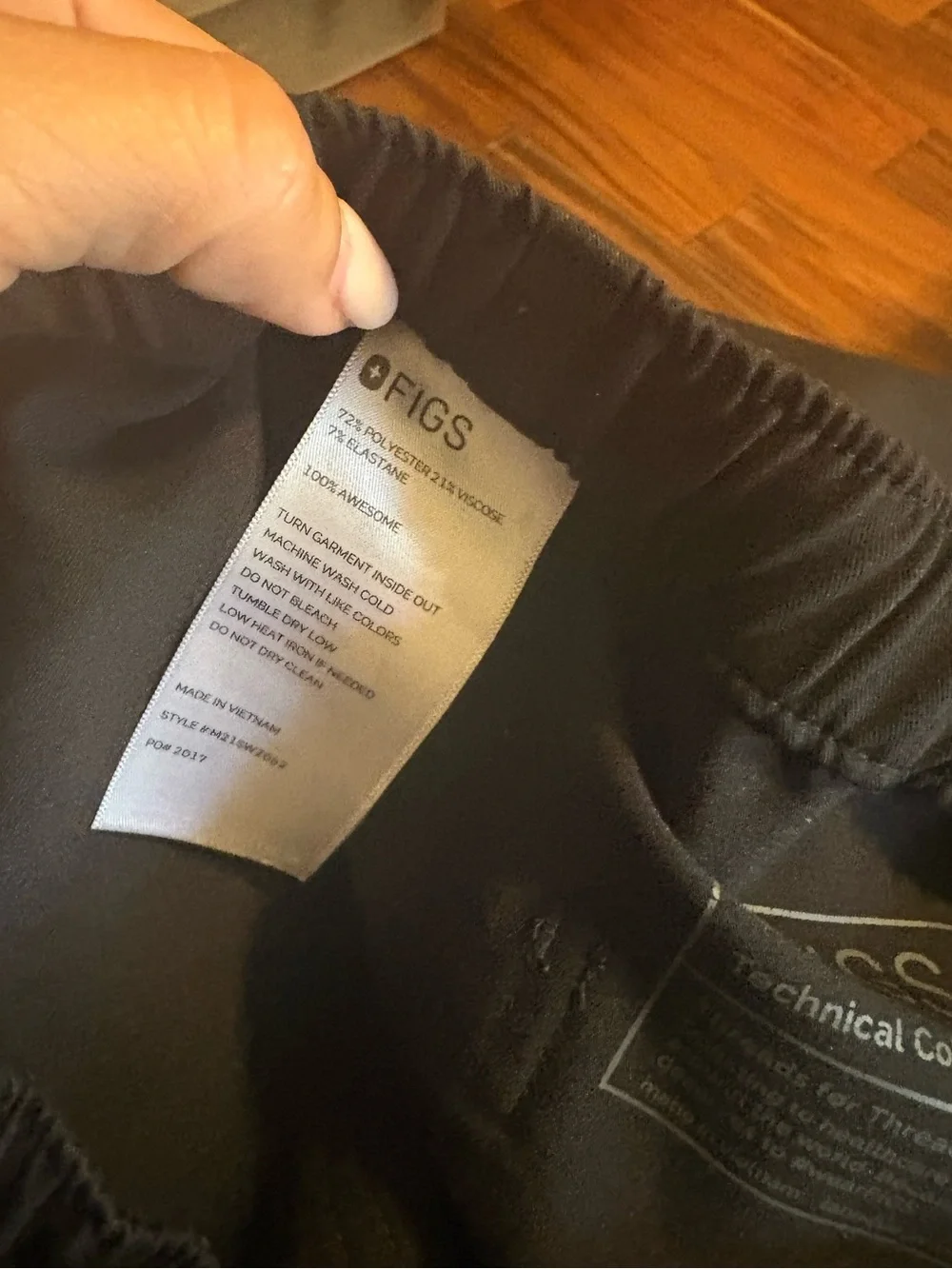 FIGS Men’s XS Yola‎ Yoga Scrub Pants Black Cargo Stretch Medical Uniform (1267)